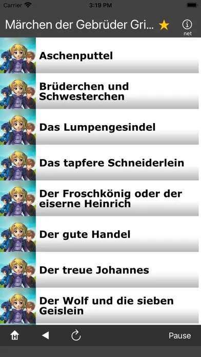 Tangkapan skrin Märchen der  Brüder Grimm