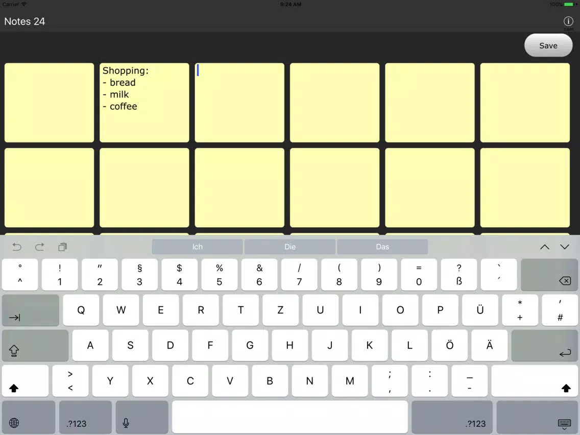Notes 24 iPad 应用截图
