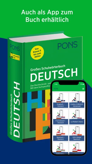Captures d'écran de PONS Schule Wörterbuch