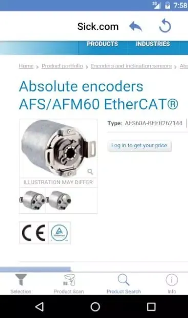 Sick Encoder Sensor Screenshots