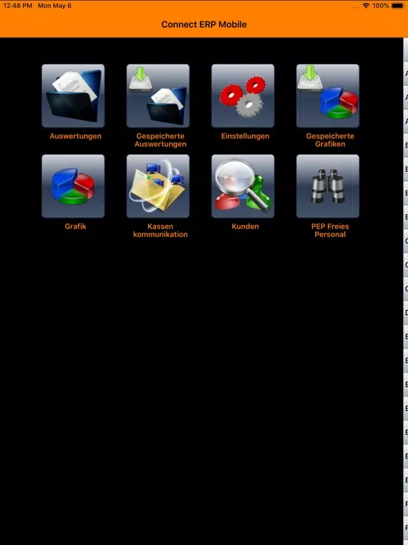 Captures d'écran de Connect ERP Mobile iPad 
