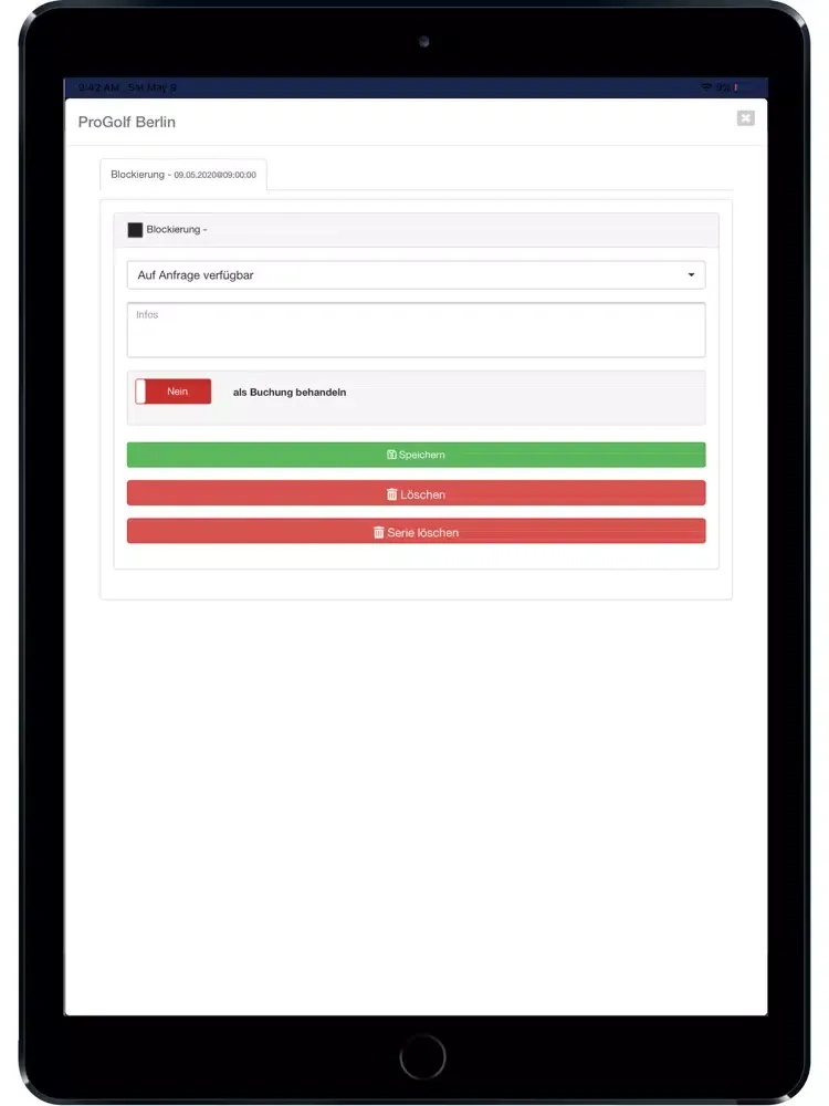 ProGolfBerlin iPad  스크린샷