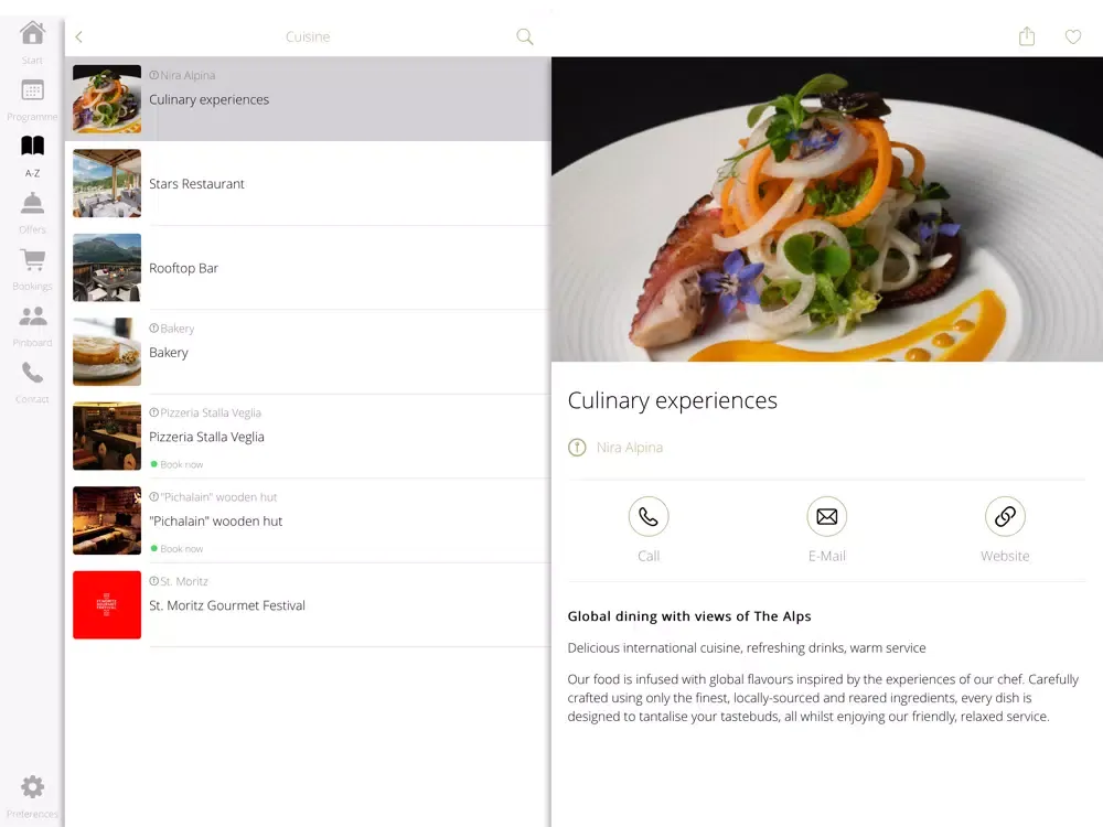 Nira Alpina Hotel iPad  Screenshots