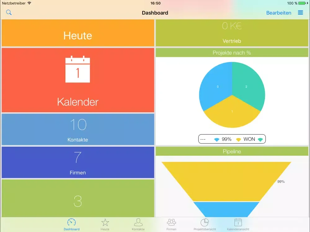 ภาพหน้าจอของ MOBILE Pro iPad 