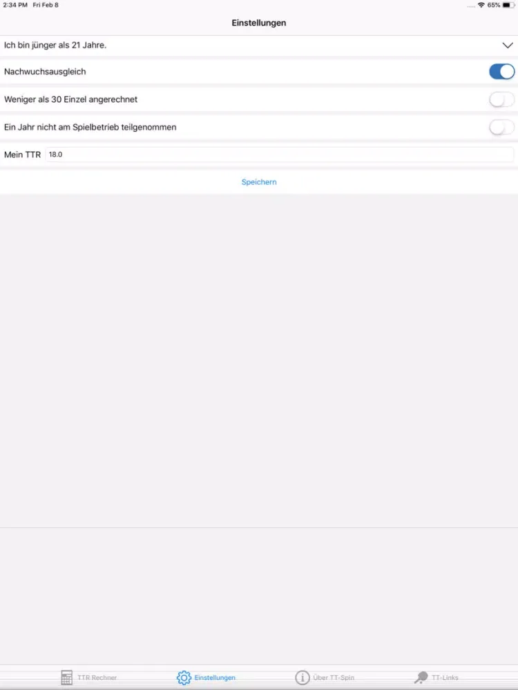 Скриншоты TT-SPIN TTR Rechner iPad 