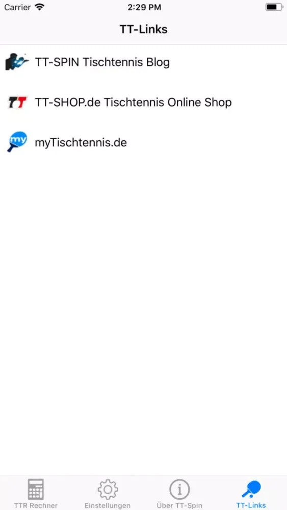 Скриншоты TT-SPIN TTR Rechner