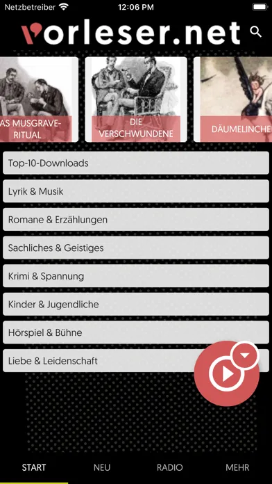 vorleser.net Screenshots