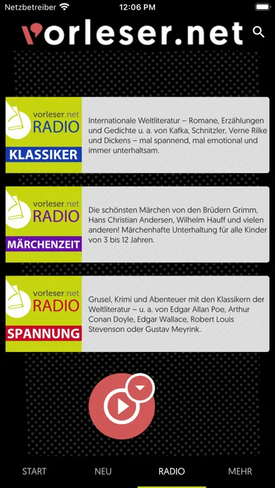 vorleser.net Screenshots