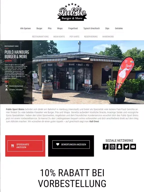 Tangkapan skrin Publo Burger & More (Hainburg) iPad 