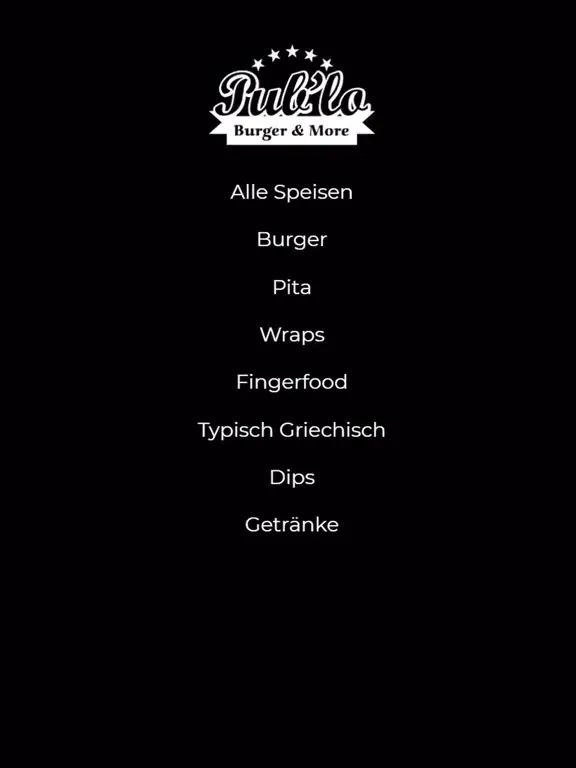 Tangkapan skrin Publo Burger & More (Hainburg) iPad 