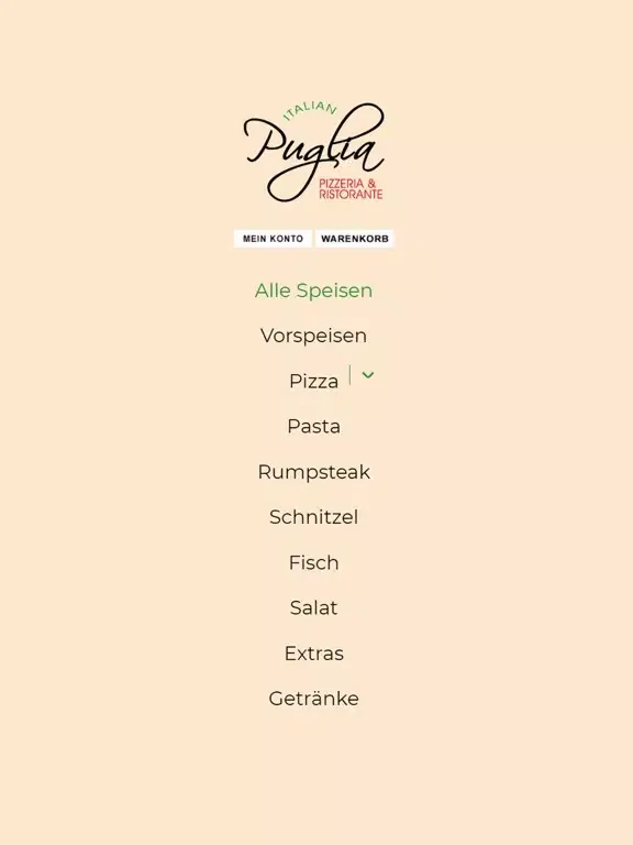 Ristorante Pizzeria Puglia iPad  Screenshots