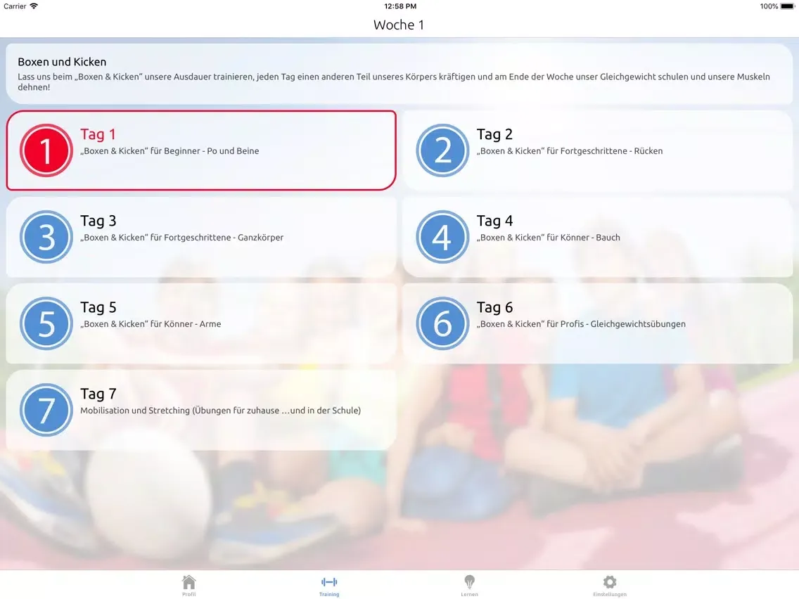 Capturas de tela do FitKids 10-13 Jahre Premium iPad 