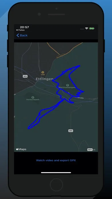 Tangkapan skrin GPX Route Exporter