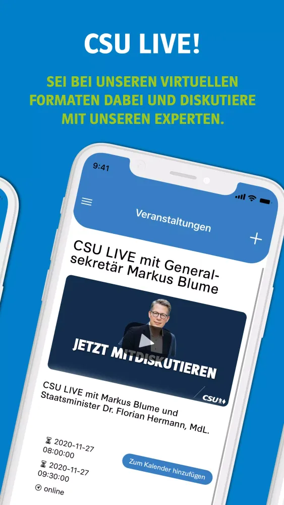 Die CSU App Screenshots