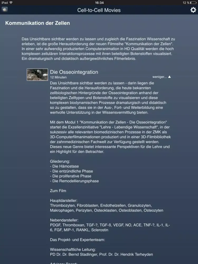 Tangkapan skrin Cell-to-Cell Movies iPad 