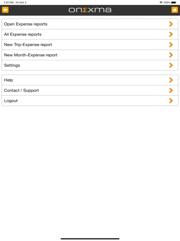 Mobile Expense Reports iPad  स्क्रीनशॉट