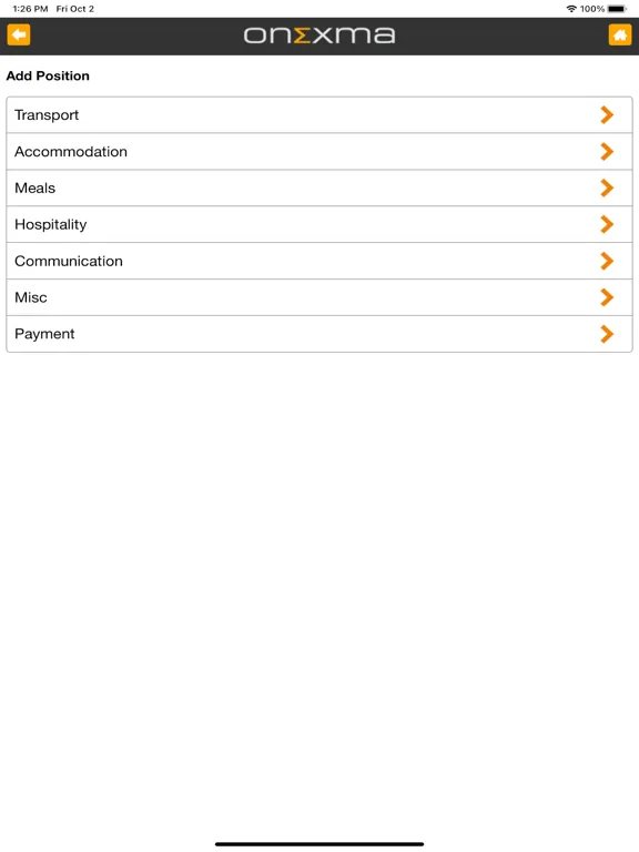Mobile Expense Reports iPad  स्क्रीनशॉट