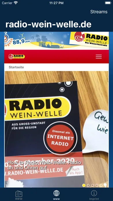 ภาพหน้าจอของ Radio Wein-Welle