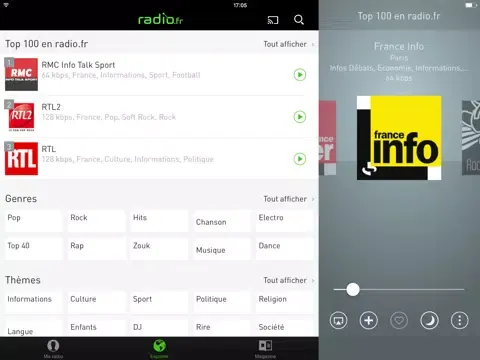 Capturas de pantalla de radio.fr - radio et podcast iPad 