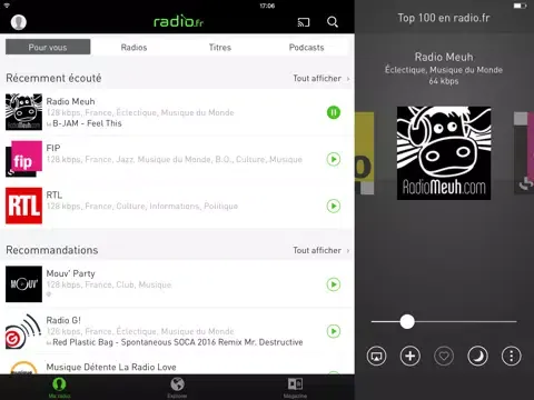 Capturas de pantalla de radio.fr - radio et podcast iPad 