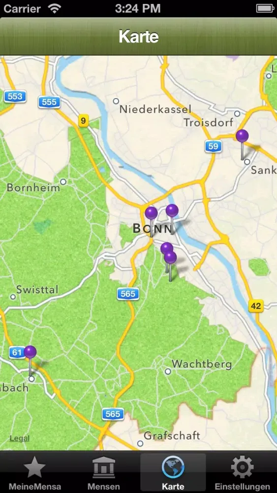 Mensa Bonn 스크린샷