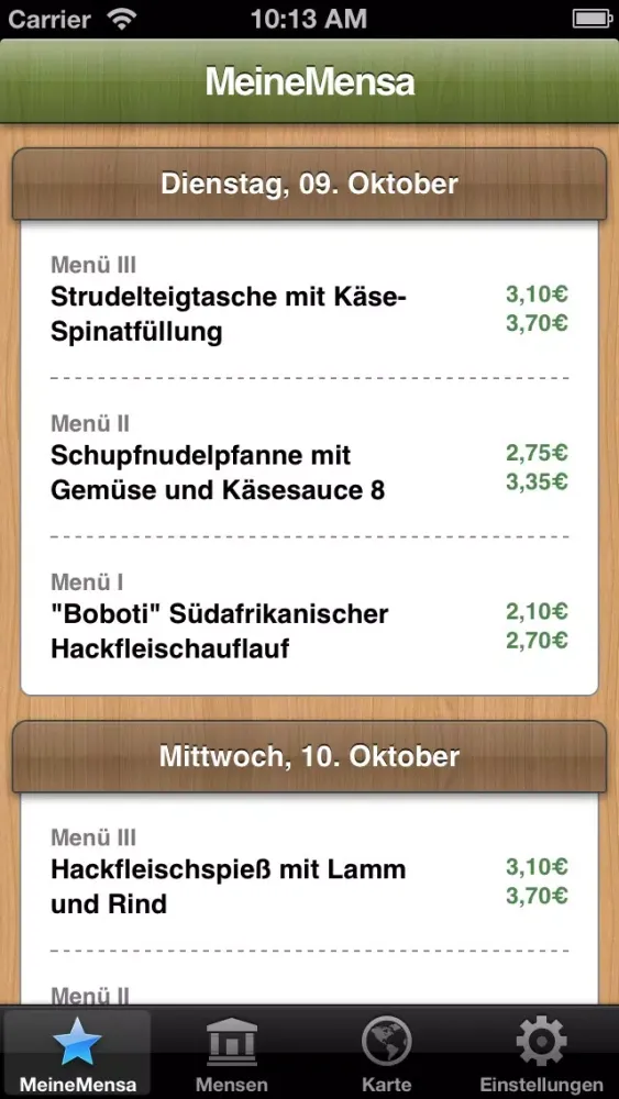 Mensa Münster应用截图