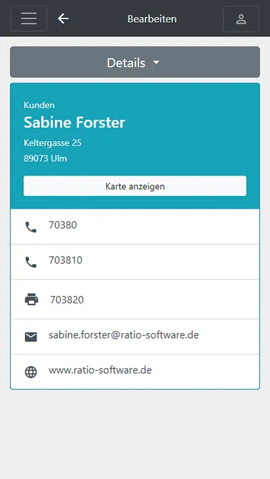 RatioWw Adressen Screenshots