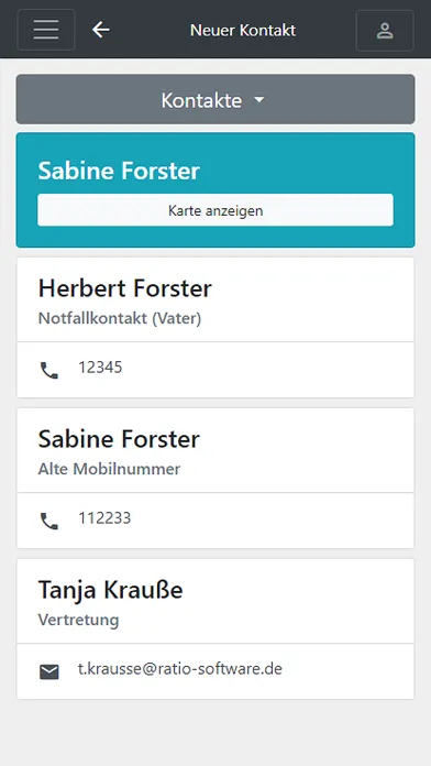 RatioWw Adressen Screenshots