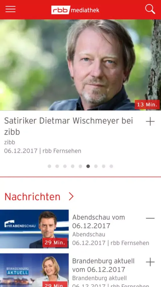 Capturas de pantalla de rbb Mediathek