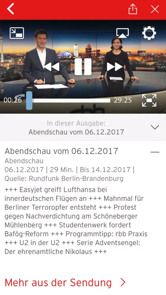 Capturas de pantalla de rbb Mediathek