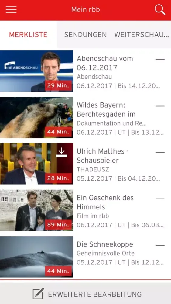 Capturas de pantalla de rbb Mediathek