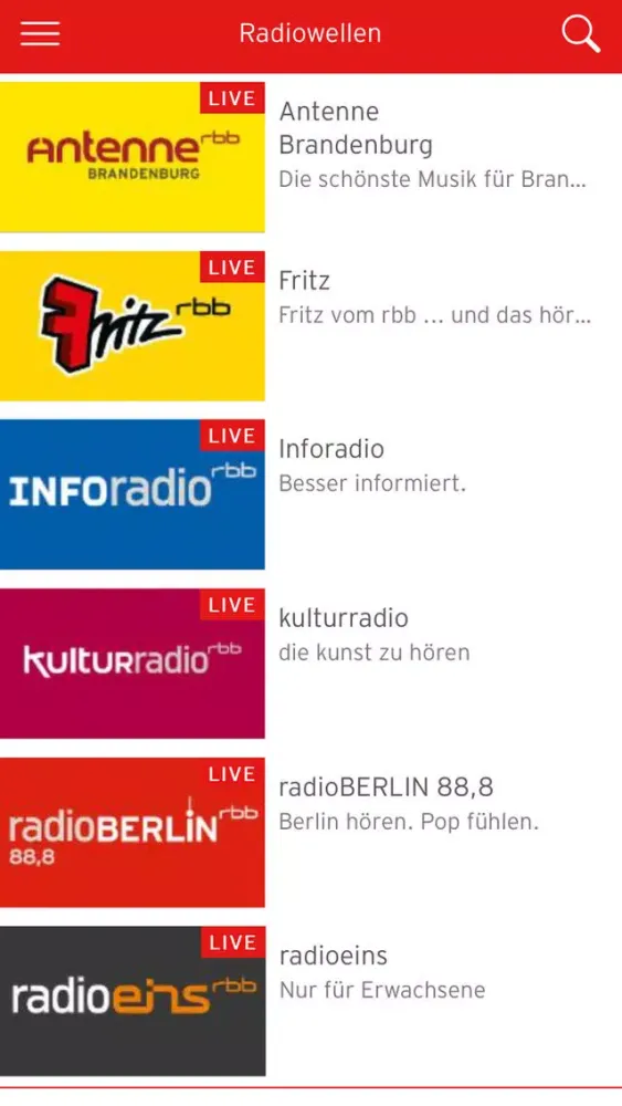 Capturas de pantalla de rbb Mediathek