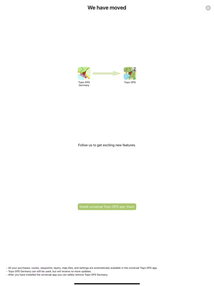 Ảnh chụp màn hình của Topo GPS Germany iPad 