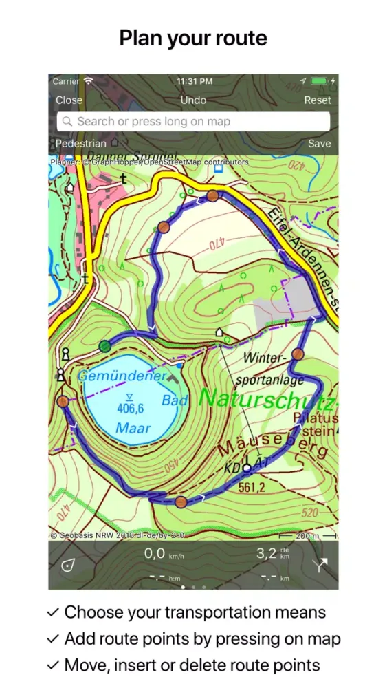 Ảnh chụp màn hình của Topo GPS Germany