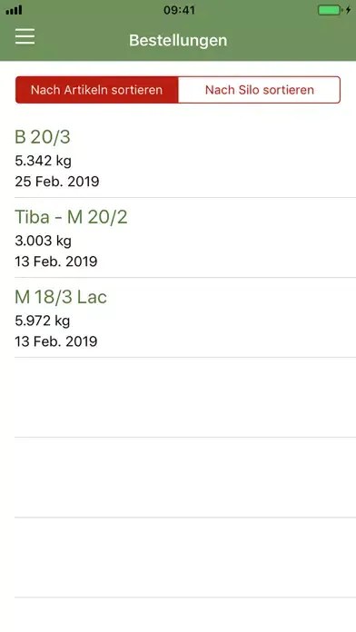 Screenshot di TiBA Futter-App