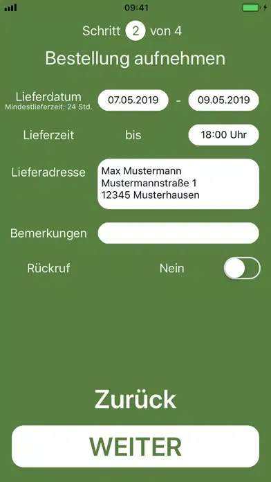 Screenshot di TiBA Futter-App