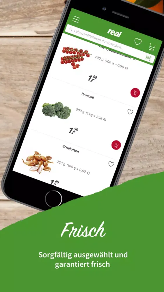 Zrzuty ekranu real Lebensmittel