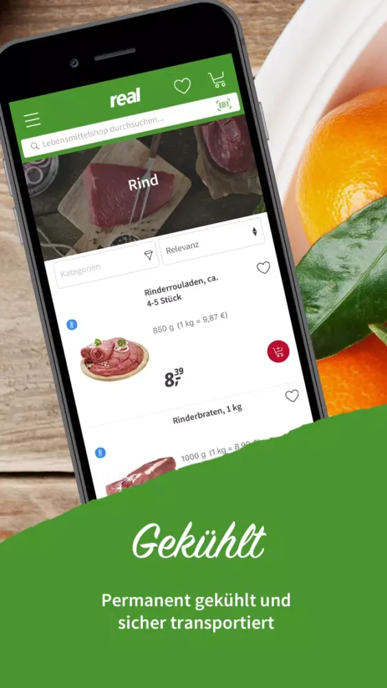 Zrzuty ekranu real Lebensmittel