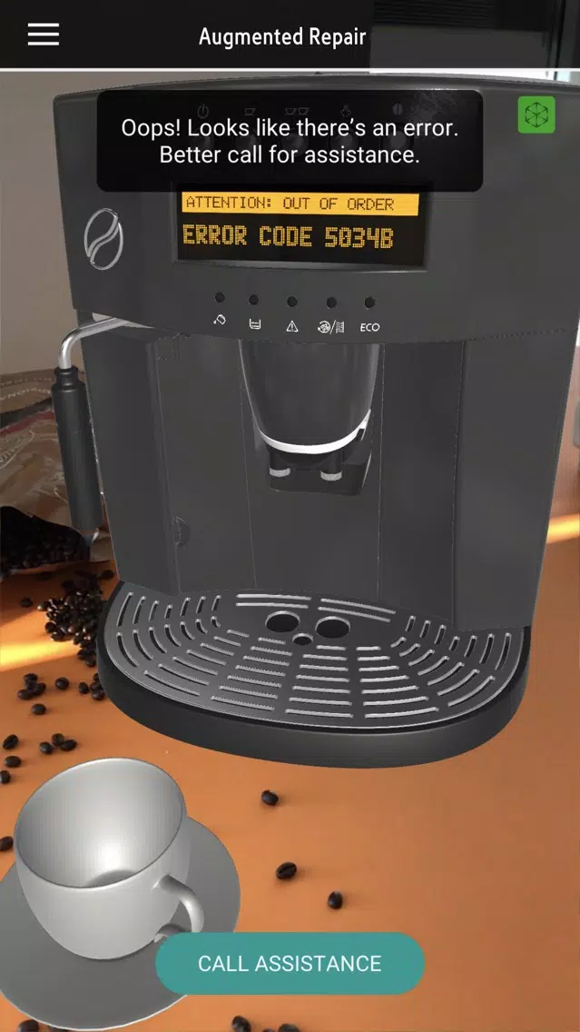 Capturas de tela do Augmented Repair