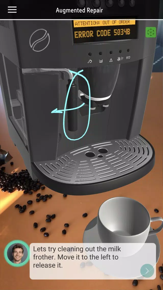 Capturas de tela do Augmented Repair