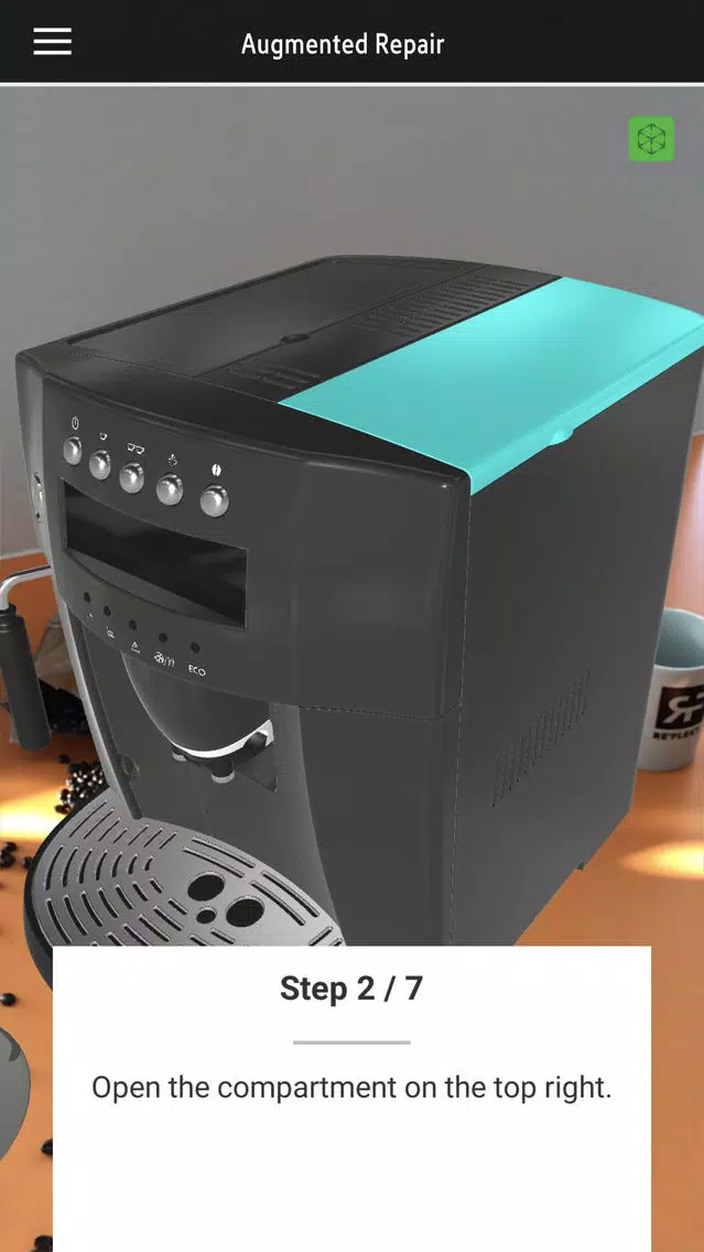Capturas de tela do Augmented Repair