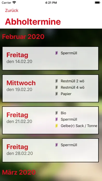 Capturas de pantalla de abfallapp DIN