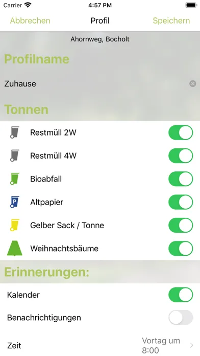 Abfall-App WML Ekran Görüntüleri