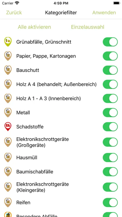 Abfall-App WML Ekran Görüntüleri