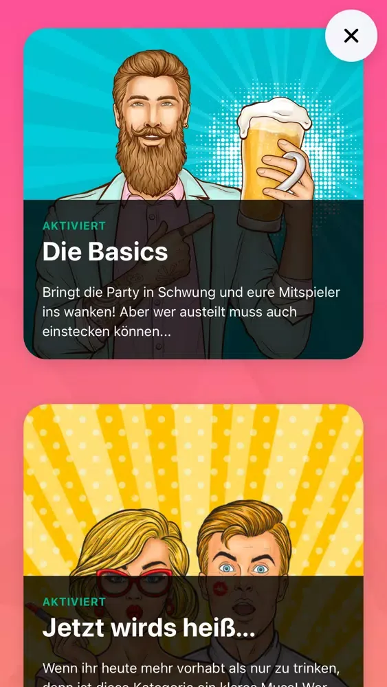 Zrzuty ekranu GO Trinkspiel