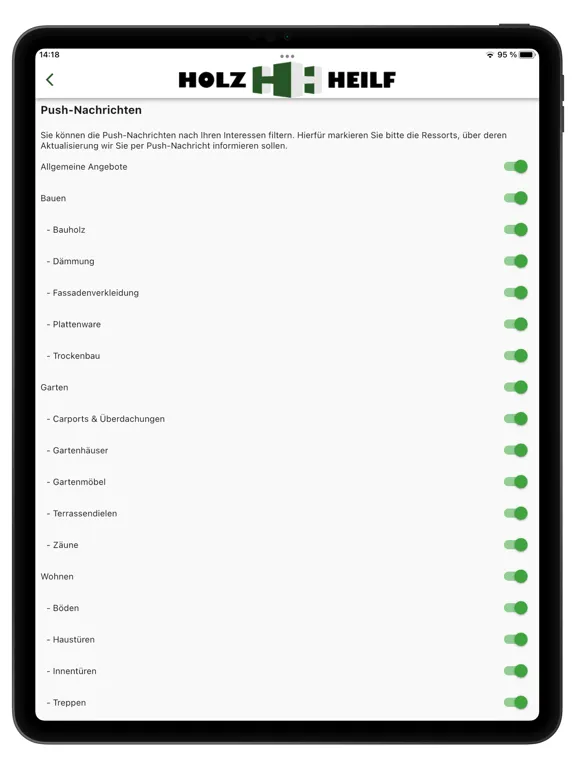 Screenshot di Holz Heilf iPad 