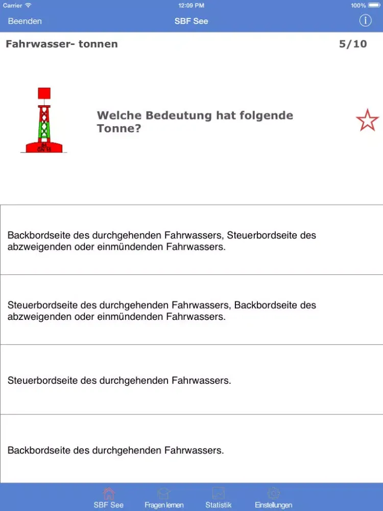 SBF See App - Sportbootführerschein See iPad 应用截图