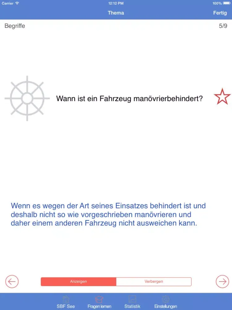 SBF See App - Sportbootführerschein See iPad 应用截图