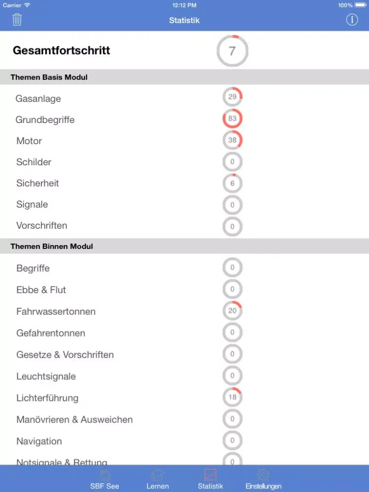 SBF See App - Sportbootführerschein See iPad 应用截图