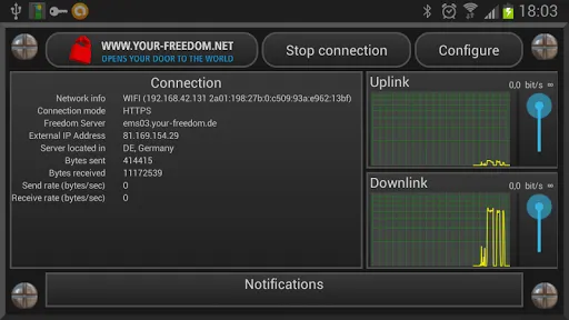 Your Freedom VPN Client Screenshots